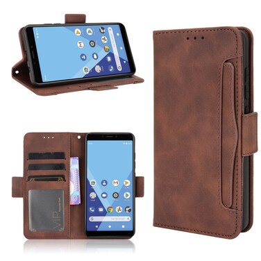 Protective Cover For Wiko Y51 / Sunny 5 Lite Skin Feel Calf Pattern Horizontal Flip Leather Case with Holder &amp; Card Slots &amp; Photo FrameBrown