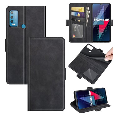 Protective Cover For wiko Power U30 Dual-side Magnetic Buckle Horizontal Flip Leather Case with Holder &amp; Card Slots &amp; Wallet Black