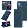 Protective Cover For wiko Power U30 Retro-skin Business Magnetic Suction Leather Case with Holder &amp; Card Slots &amp; Wallet Dark Blue