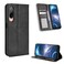 Protective Cover For HTC Desire 22 Pro Magnetic Buckle Retro Texture Leather Phone Case Black