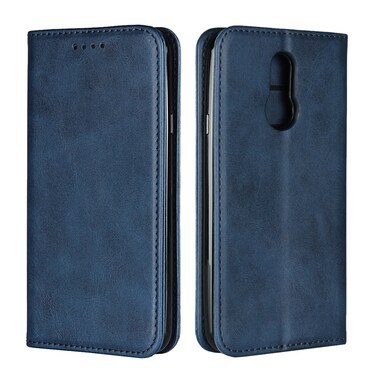 Protective Cover For LG Q7 Calf Texture Magnetic Horizontal Flip Leather Case with Holder &amp; Card Slots &amp; Wallet Blue