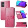 Protective Cover For Cubot X30 Four-leaf Clasp Embossed Buckle Mobile Phone Protection Leather Case with Lanyard &amp; Card Slot &amp; Wallet &amp; Bracket Function Magenta