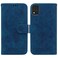Protective Cover For LG K42 Butterfly Rose Embossed Leather Phone Case Blue
