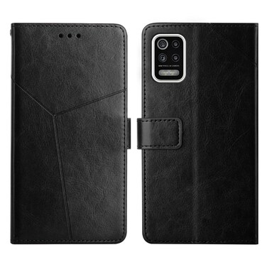 Protective Cover For LG K52 / K62 Y Stitching Horizontal Flip Leather Phone Case Black