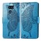 Protective Cover For LG K40S Butterfly Love Flower Embossed Horizontal Flip Leather Case with Bracket / Card Slot / Wallet / Lanyard Blue