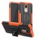 Protective Cover Shockproof  PC + TPU Tire Pattern Case for LG K40, with Holder  Orange
