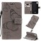 Protective Cover For LG K20 Pressed Printing Butterfly Pattern Horizontal Flip PU Leather Case with Holder &amp; Card Slots &amp; Wallet &amp; Lanyard Grey