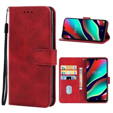 Protective Cover Leather Phone Case For Wiko View3 Pro Red