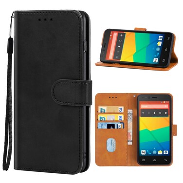 Protective Cover Leather Phone Case For BQ Aquaris E5 Black