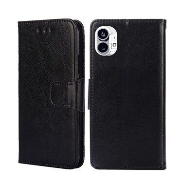 Protective Cover For Nothing Phone 1 Crystal Texture Horizontal Flip Leather Phone Case Black