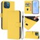 Protective Cover For Oukitel C53 Skin Feel Solid Color Leather Phone Case with Lanyard Lemon Yellow