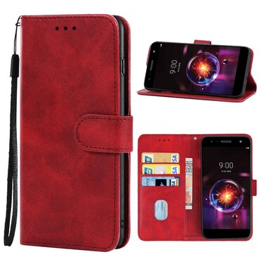 Protective Cover Leather Phone Case For LG X power 3 / X5 2018 Red
