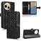 Protective Cover For Sharp Aquos Sense9 Honeycomb Dot Texture Leather Phone Case Black