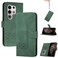 Protective Cover For Itel S25 Ultra Cubic Skin Feel Flip Leather Phone Case Green