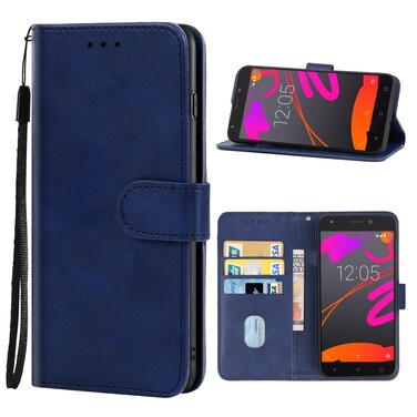 Protective Cover Leather Phone Case For BQ Aquaris M5 Blue