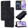 Protective Cover For ltel A18 Skin Feel Embossed Leather Phone Case Black