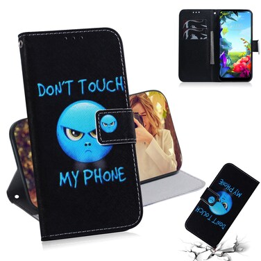 Protective Cover For LG K40S Combined Pattern Magnetic Attraction Horizontal Flip Leather Case, Support Holder &amp; Card Slot &amp; Wallet Anger