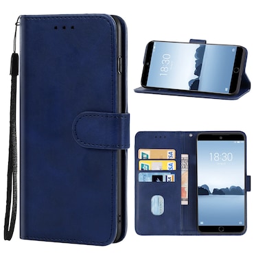 Protective Cover Leather Phone Case For Meizu 15 Blue