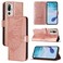 Protective Cover For HTC U24 Pro Embossed Butterfly Leather Phone Case Rose Gold