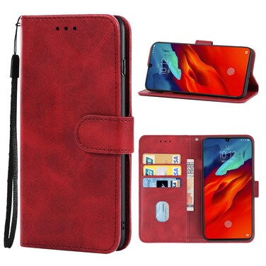 Protective Cover Leather Phone Case For Lenovo Z6 Pro Red