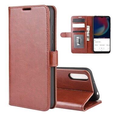 Protective Cover For Wiko view 4/ 4 lite R64 Texture Single Horizontal Flip Protective Case with Holder &amp; Card Slots &amp; Wallet&amp; Photo Frame Brown