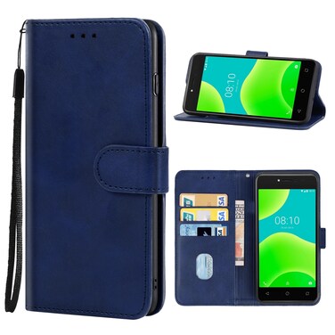 Protective Cover Leather Phone Case For Wiko Y50 / Sunny4 Blue