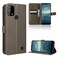 Protective Cover For Vodafone Smart V22 Diamond Texture Leather Phone Case Brown