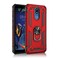 Protective Cover For LG K40 Shockproof TPU + PC Protective Case with 360 Degree Rotating Holder Red