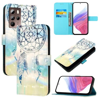 Protective Cover For HTC U24 Pro 3D Painting Horizontal Flip Leather Phone Case Dream Wind Chimes