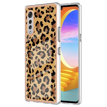Protective Cover For LG Velvet 5G / 4G / G9 Electroplating Marble Dual-side IMD Phone Case Leopard Print