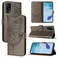 Protective Cover For TCL 40 XL / 40 T T608DL Embossed Butterfly Leather Phone Case Grey