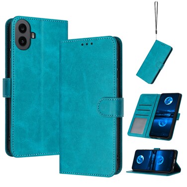 Protective Cover For Nothing CMF Phone 1 Solid Calf Texture Flip Leather Phone Case Green