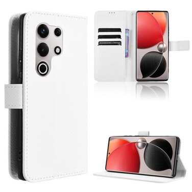 Protective Cover For itel S25 Ultra 4G Diamond Texture Leather Phone Case White