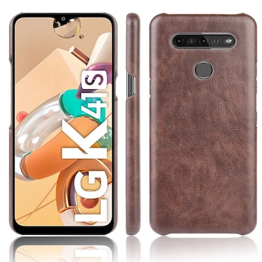 Protective Cover For LG K41S Shockproof Litchi Texture PC + PU Case Brown