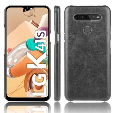 Protective Cover For LG K41S Shockproof Litchi Texture PC + PU Case Black