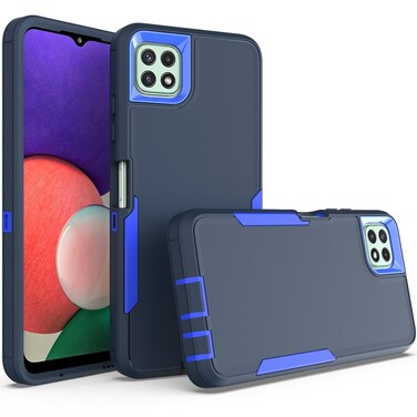 Protective Cover For Boost Mobile Celero 5G 2 in 1 Magnetic PC + TPU Phone Case Royal Blue+Dark Blue
