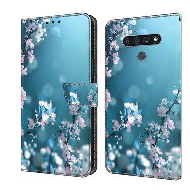 Protective Cover For LG Stylo 6 / K71 Crystal 3D Shockproof Protective Leather Phone Case Plum Flower