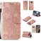 Protective Cover For LG K51S Lace Flower Horizontal Flip Leather Case with Holder &amp; Card Slots &amp; Wallet &amp; Photo Frame Rose Gold