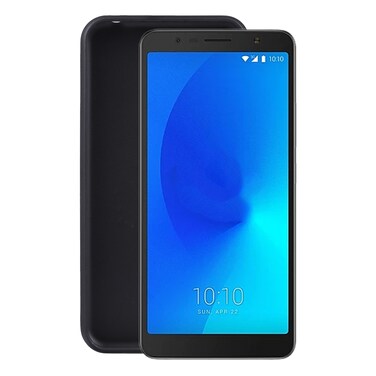 Protective Cover TPU Phone Case For Alcatel 3C 2018 Pudding Black