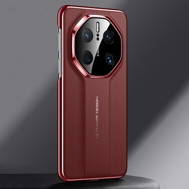 Protective Cover For Huawei Mate 50 RS Porsche Design Imitation Ultimate Design Plain Leather Phone Case (Red)