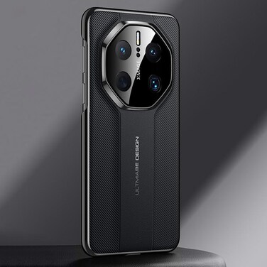 Protective Cover For Huawei Mate 50 RS Porsche Design Imitation Ultimate Design Plain Leather Phone Case (Black)