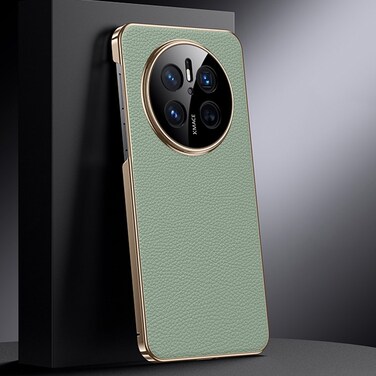 Protective Cover For Huawei Mate 70 Genuine Leather PC Phone Case (Green)