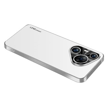 Protective Cover For Huawei Pura 70 AG Frosted Electroplating Acrylic Phone Case (Silver White)
