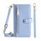 Protective Cover For Huawei P Smart Z / Enjoy 10 Plus Sheep Texture Cross-body Zipper Wallet Leather Phone Case (Blue)