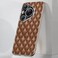 Protective Cover For Huawei Pura 70 Silver Edge Rhombic Texture PU Leather Phone Case (Brown)