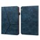 Protective Cover For Huawei MediaPad T5 Solid Color Embossed Striped Leather Case (Blue)