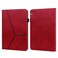 Protective Cover For Huawei MediaPad T5 Solid Color Embossed Striped Leather Case (Red)