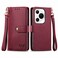 Protective Cover For Huawei Pura 70 Love Zipper Lanyard Leather Phone Case (Red)