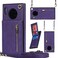 Protective Cover For Huawei Mate 30 Pro Cross-body Zipper Square TPU+PU Back Cover Case with Holder &amp; Card Slots &amp; Wallet &amp; Strap (Purple)