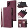 Protective Cover For Huawei P40 Lite Multifunctional Horizontal Flip Leather Case, with Card Slot &amp; Holder &amp; Zipper Wallet &amp; Photo Frame (Red Wine)